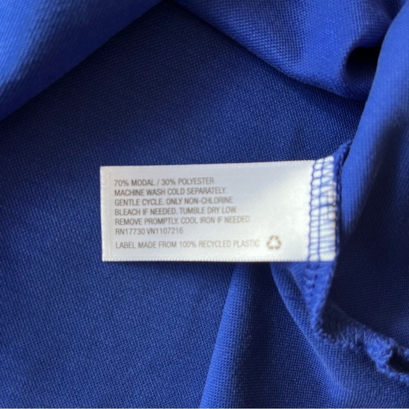 A New Day Royal Blue Modal Blend Pocket Tee Medium - Picture 5 of 6